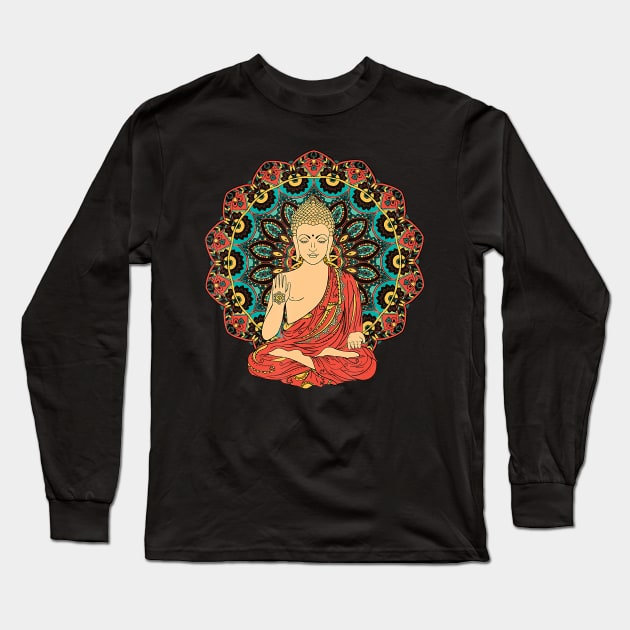 Buddha Funny - Buddha Lover - Buddha Gift Long Sleeve T-Shirt by JaydeMargulies
